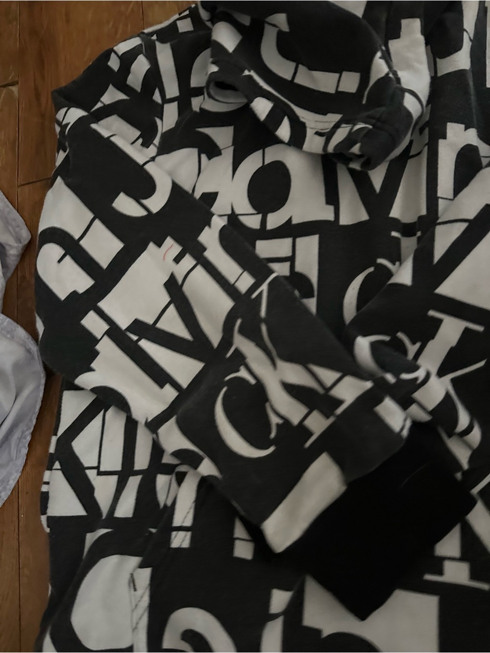 Calvin Klein Black and White Graphic Crewneck Sweater